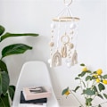 Miniatyrbild 5 av 5: Boho Regnbåge Makramé Väggbonad Hänge Dekoration Handgjord Drömfångare