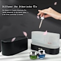 Miniatyrbillede 4 af 5: Aroma Diffuser til Æteriske Olier, Flammeeffekt Aroma Diffuser, Luftfugter med 2 Lysstyrke Natlys, Vandløs Automatisk Afbrydelse, USB