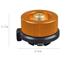 Miniatyrbild 3 av 5: Guldadapter för lång självstängande gascylinder + fyllningsventilset för platt gascylinder