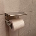 Pikkukuva 4 / 5: 304 ruostumattomasta teräksestä valmistettu WC-paperiteline puhelinhyllyllä, WC-paperiteline WC-paperille