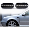 Miniatyrbillede 2 af 5: LED Side Marker Lys til MK4 R32 Golf B5 B5.5 Ny, Udskiftning Blinklys Samling, Sort Røg Linse