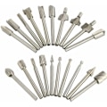 Miniatyrbillede 1 af 5: 20 Pak Tungstenkarbid Skærefræsere Dremel Bor Bits Rotationsfræser