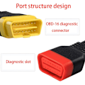 Pikkukuva 5 / 5: 2X Uusi Obd Obd2 -jatkokaapeliliitin Launch X431 V / Easydiag 3.0 Mdiag Golo Mainille
