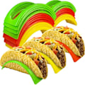 Pikkukuva 1 / 5: 24 kpl Taco-telineitä (Myrkytön, BPA-vapaa, Astianpesukone- ja Mikrouuninkestävä) Kova Muovi Tortilla Burrito-telineet (Vihreä/Punainen/Keltainen)