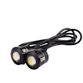 Pikkukuva 2 / 5: 4 kpl Eagle Eye -varmuuskopion LED-sumuvaloa ajovalaisin autoon, moottoripyörään, 9 W:n valkoinen valo, musta