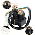 Miniatyrbillede 4 af 5: Startrelæ Solenoid til 4-takts GY6 Motor 50cc 150cc 200cc 250cc ATV Dirt Bikes Scootere Go Kart Dne Buggys 4 Hjulere Pit Bike Moped Roke