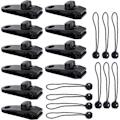 Miniatyrbillede 1 af 5: Telttarp Klips, 20 stk. Tarp Klemmer, Telte Klips, Heavy Duty Tarp Klips, Tarp Klips Markiser, Krokodillemund Telte Klips til Telte, Tarp, Markiser, Ca