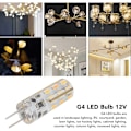 Miniatyrbillede 5 af 5: 10 stk. G4 LED Pære 1,5W DC12V Varmt Hvid 3000K 110LM Bi-Pin LED Pærer til Skabbelys Have