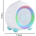 Miniatyrbillede 5 af 5: Digital vækkeur til piger & drenge, USB vækkeur til soveværelset med solnedgangssimulator, lydfølsomt vækkeur med natlampe LED, lydløs