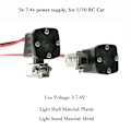 Miniatyrbilde 3 av 5: Fjernkontrollbil Hovedlys Projektor for 1/10 RC Crawler Axial TRX4 TRX6 SCX10 90046 Wraith RR10 Redcat