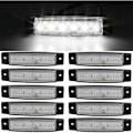 Miniatyrbild 1 av 5: 10 st 3,8\" 6 LED-sidomarkering 12V LED-positionsljus för släpvagn, positionsljus bärnsten, bakre sidomarkeringsljus, lastbilshytt positionsljus, husbil