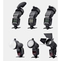Miniatyrbillede 4 af 5: S-R1/-R1 Adapter, Rundt Flash Hoved Magnetisk Modifikator Adapter til V860II/V850II/TT685/TT600 Serie Blitser