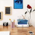Miniatyrbild 5 av 5: Pennkopp, PU-pennhållare, sminkborsthållare, sminkborsteförvaringskopp, PU-glitterpennhållare, PU-glitterrosa pennkoppshållare för kvinnor och flickor
