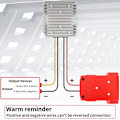 Miniatyrbillede 4 af 5: DC Spændingsomformer til Inverter Hjul Elektrisk Buck Boost Connector Regulator Adapter DIY
