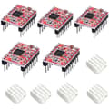 5 stk. Serie A4988 Steppermotordrivermodul Stepper med Varmesink til Reprap 3D-printer Egnet