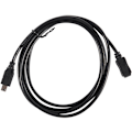 Pikkukuva 2 / 5: 1,5 m:n Mini USB B 5-nastainen uros-A-jatkokaapeli, sovitin, musta