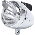 Pikkukuva 5 / 5: Pyörähattulamppu Polkupyörän Etuvalo Retro-ajovalot Metalli Hopea 6led Vedenkestävä Ajovalot Ajaminen E