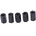 Miniatyrbillede 3 af 5: M3x10mm Nylon Hexagonal Afstandsstykke Sort Gevind 100stk