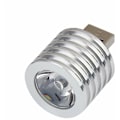 Miniatyrbillede 2 af 5: Elektrisk aluminium lommelygte 3W USB LED lommelygte: hvid