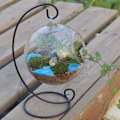 Pikkukuva 3 / 5: 8cm Ripustettava lasikukka maljakko kasvimaljakon jalusta pidike terraarioastia kynttilänjalka tealight pidike kodinsisustus