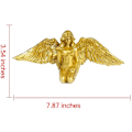 Miniatyrbillede 3 af 5: 3D Statue Dekoration Knælende Kappe Statue Uafhængig Skulptur Guld