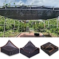 Miniatyrbillede 2 af 5: 1 stk Anti-UV Skygge Net Gazebo Udendørs Ly Shelter Pergola Markise Sol Cover Landbrug Drivhus Solskygge Net, Stald Forbrugsstoffer, Sort