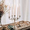 Miniatyrbilde 4 av 5: Sølv Candelabra Lysestake 5-Arm Lysestaker 27cm Høy Representerer Spisslys for Midtstykker Bursdagsfest Bryllup Spisebord Chris