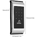 Miniatyrbild 5 av 5: Touch Keypad Access Lock, Digital Electronic Security Locker med lösenord, Kodad Locker (Silver)