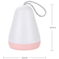 Miniatyrbillede 2 af 5: LED bærbar natlampe USB genopladelig silikone soveværelse seng bordlampe udendørs lanterne, hvid