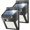 Miniatyrbild 1 av 5: Solcellsdrivna Utomhuslampor, 50 LED Solcellsdrivna Utomhuslampor med Rörelsesensor 270Ḟ Superljus Sollampa, Säkerhetsvägglampa 3 Lägen Vattentät Vägglampa