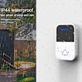 Miniatyrbild 3 av 5: Trådlös dörrklocka Batteridriven Vattentät Självförsörjande Dörrklocka Set Hem Utomhus Kinetisk EU-kontakt