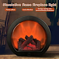 Miniatyrbillede 5 af 5: Simuleret Flamme Pejslys, Realistisk LED Pejslygte med Berøringskontakt, Batteridrevet/USB-drevet LED Flammeeffekt Bordlampe til I