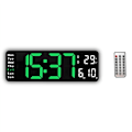 Miniatyrbild 4 av 5: Stor digital väggklocka fjärrkontroll temperatur datum veckodag display timer nedräkning bord väggklocka dubbla larm LED-klockor A
