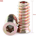 Pikkukuva 2 / 5: 20 kpl:n pakkaus M6/M8/M10 sinkittyä terästä olevia kuusiomuttereita, sinkittyjä sisäpuolisia muttereita (M6×25mm)