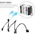 Miniatyrbild 2 av 4: 4-polig IDE 1 till 5 SATA 15-polig Splitterkabel Hårddisk Strömförsörjning för DIY PC Server 18AWG Ström