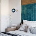 Miniatyrbillede 2 af 4: Væglampe LED Farverig Glas Globe Væglampe Gylden Komplet Metalbeslag Enkel Indendørs Sconce Belysning Dekoration til Soveværelse Stue Gang Hvile