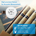 Miniatyrbillede 3 af 5: Bluetooth Indendørs Hygrometer Termometer, Mini Indendørs Termometer, Temperatur Overvågnings Sensor, Digital Hygrometer til Hjem, Kontor, Julegave, S