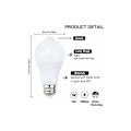 Miniatyrbild 3 av 5: 12W E27 PIR Infraröd LED-lampa med rörelsesensor PÅ/AV automatiskt A60 220V 1200lm motsvarande 120W halogen för trappor korridor garage（2-pack,