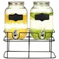 Miniatyrbillede 1 af 5: 2 stk Drikkeautomater med Holder 2 x 4 L Glas vidaXL