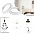 Miniatyrbillede 4 af 5: 8 stk. E27 Lampeklokke Reducer Ring Lampeklokke Ring Adapter Konverter Plade