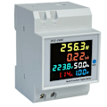 Miniatyrbild 1 av 5: DIN-skena Digital Voltmeter Ström Wattmeter Elektrisk Energi KWh-mätare Frekvens Volt Amp Monitor Inbyggd CT