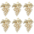 Miniatyrbillede 2 af 5: Druesæt med 24 Servietringe, med Legeringsservietring Imitation Diamant Glitter og Perle Indlagt