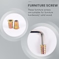 Miniatyrbillede 5 af 5: 100 stk. Serie M6 x 15mm Møbelskrue i Gevindmøtrik Træindsatser Bolt Fastener Connector Hex Socket Drive