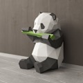 Pikkukuva 4 / 5: 3D-tyyppinen pandaeläin paperimallilelu Koti sisustus DIY paperimalli Juhlaseinävaate A