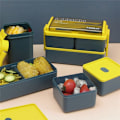 Miniatyrbild 4 av 5: Mikrovågsugnssäker Lunchbox med Dubbla Lager 1400ML Matförvaringsbehållare Servis Set med Gaffel Sked Termisk Rosa