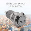 Miniatyrbilde 2 av 5: 12V 16mm Bil LED Momentan Trykknappbryter Blå