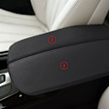 Miniatyrbild 5 av 5: PU-läder Center Console Armrest Cover Bilöverdrag Trim Skydd för X5X6 14-18 Beige