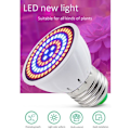 Miniatyrbild 2 av 5: E27 80 växtlampa LED-spektrumtillväxtlampor Phyto Seedling-lampa för inomhus hydroponiska växter