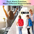 Miniatyrbild 1 av 5: Projektionsväckarklocka för sovrum, LED-display digital takväckarklockradio med USB-laddare och dubbelalarm svart