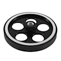Miniatyrbillede 5 af 5: 300 mm x 10 mm Industriel Aluminium Gummi Måle Encoder Meter Hjul til Industriel Encoder